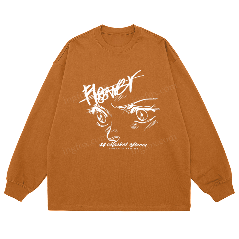 Anime Eyes "Flower" - Classic Unisex Fit Cotton Long Sleeve Tee