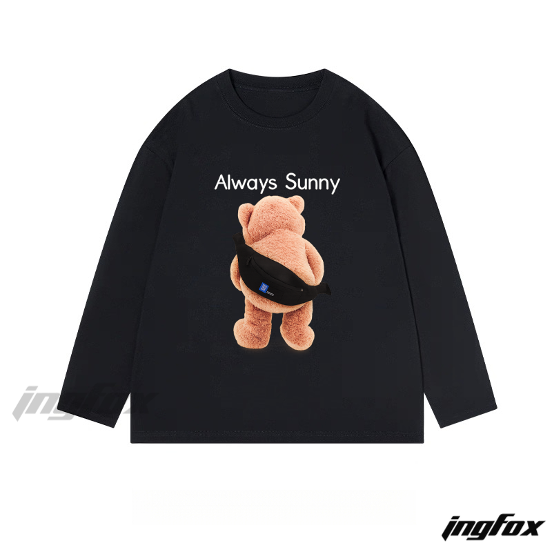"Always Sunny" Teddy Bear - Themed Classic Cotton Long Sleeve Tee