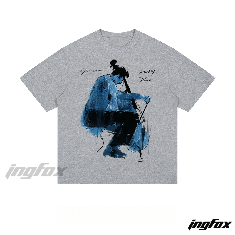 Cello Player Art - Loose Fit Short Sleeve T - Shirt