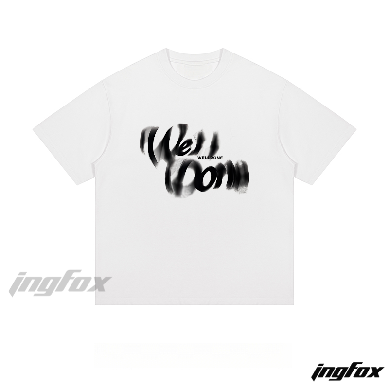 WE11DONE Brushstroke - Loose Fit Short Sleeve T - Shirt