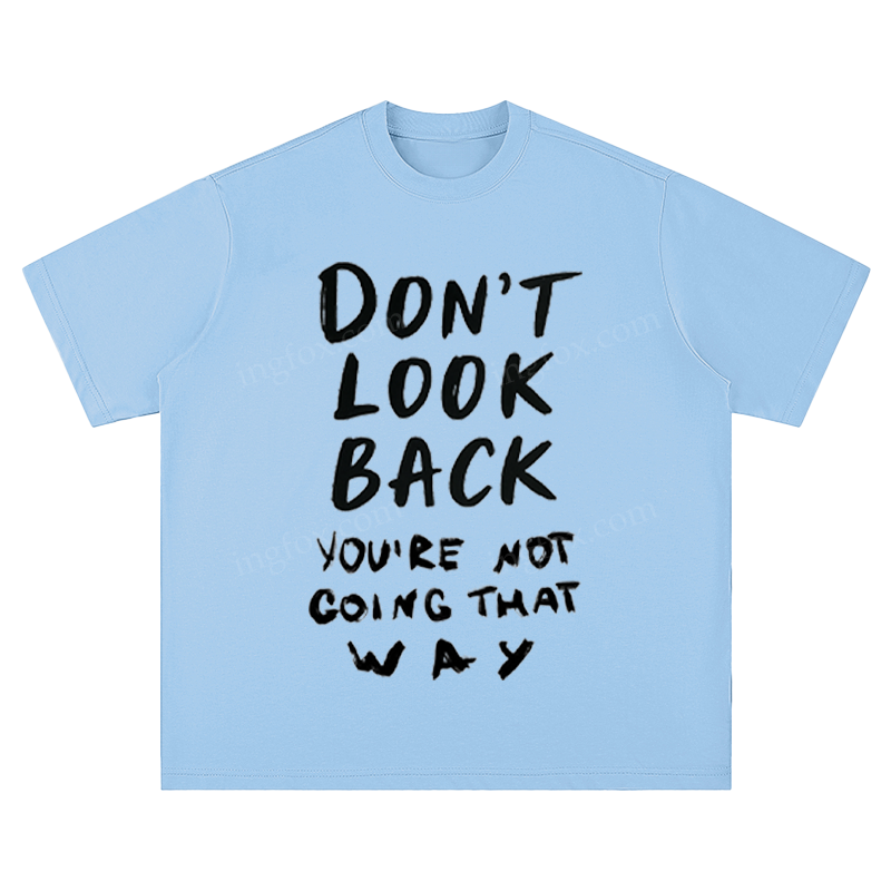 Urban Sketch - "Don't Look Back" Unisex Fit Short Sleeve T - Shirt