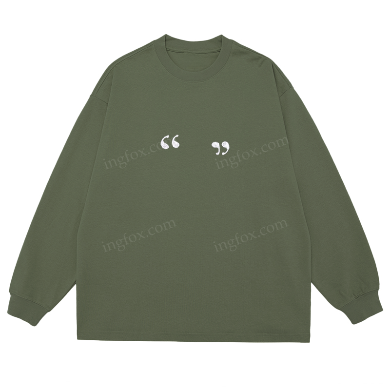 Quote Marks - Classic Unisex Fit Cotton Long Sleeve Tee