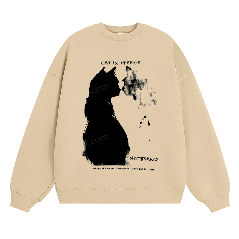 Cat in Mirror - Classic Unisex Fit Crewneck Sweatshirt