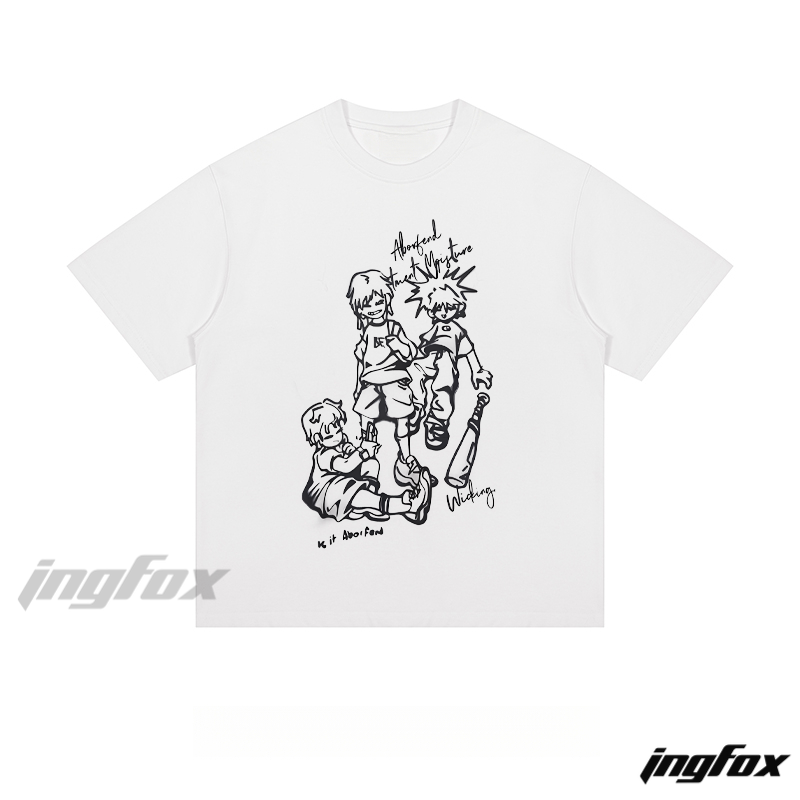 Anime Kids Sketch - Loose Fit Short Sleeve T - Shirt