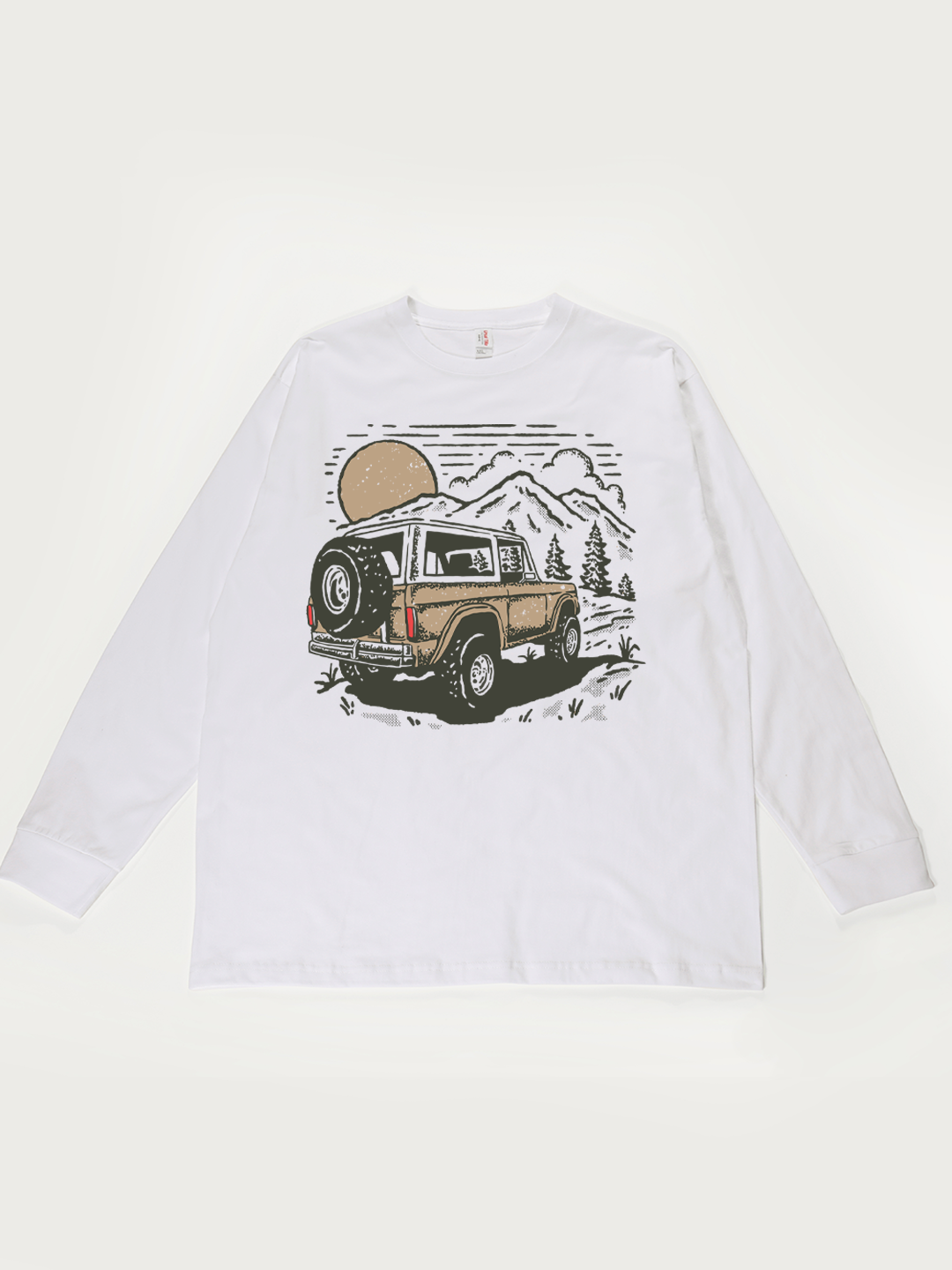 Off-Road Mountain - Unisex Retro Cotton Long Sleeve T-Shirt