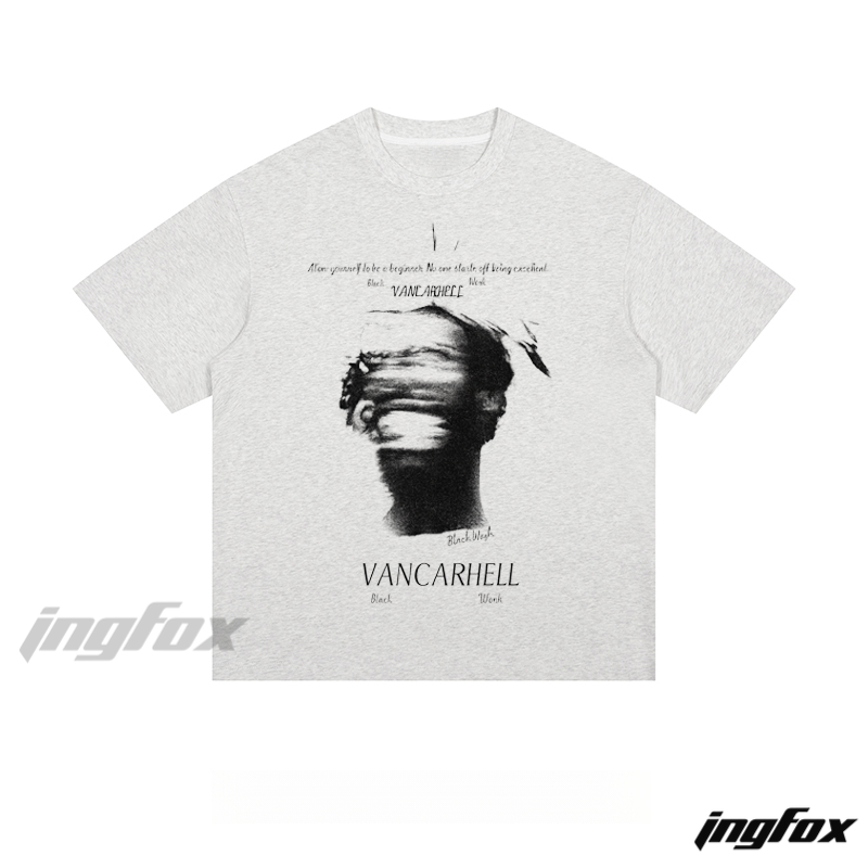VANCARHELL Abstract Portrait - Loose Fit Short Sleeve T - Shirt