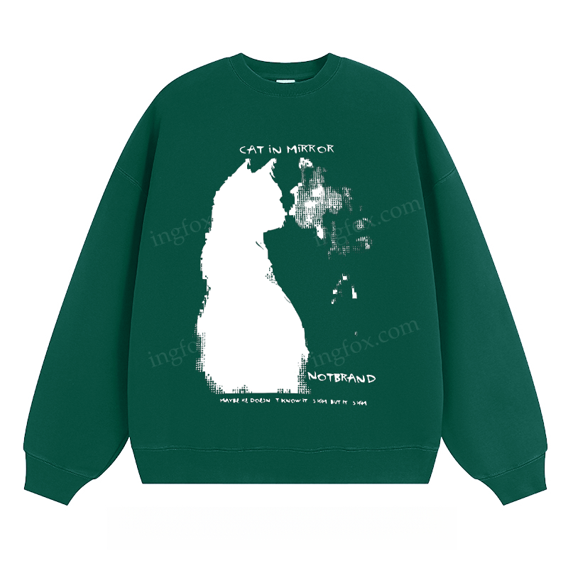 Cat in Mirror - Classic Unisex Fit Crewneck Sweatshirt