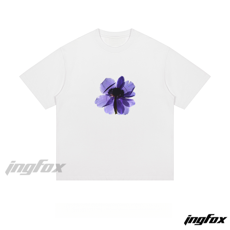 Realistic Purple Flower - Loose Fit Short Sleeve T-Shirt