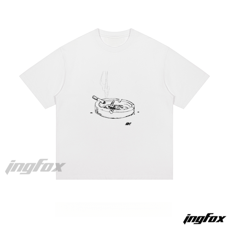 Ashtray Sketch - Loose Fit Short Sleeve T-Shirt