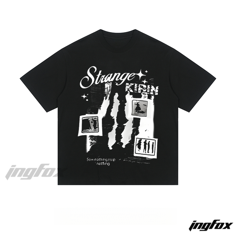 Grunge Collage "Strange KIRIM" - Loose Fit Short Sleeve T - Shirt