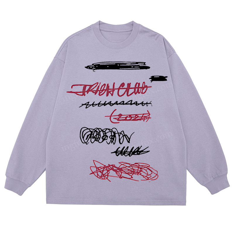 Graffiti - Style Scribble - Classic Unisex Fit Cotton Long Sleeve Tee