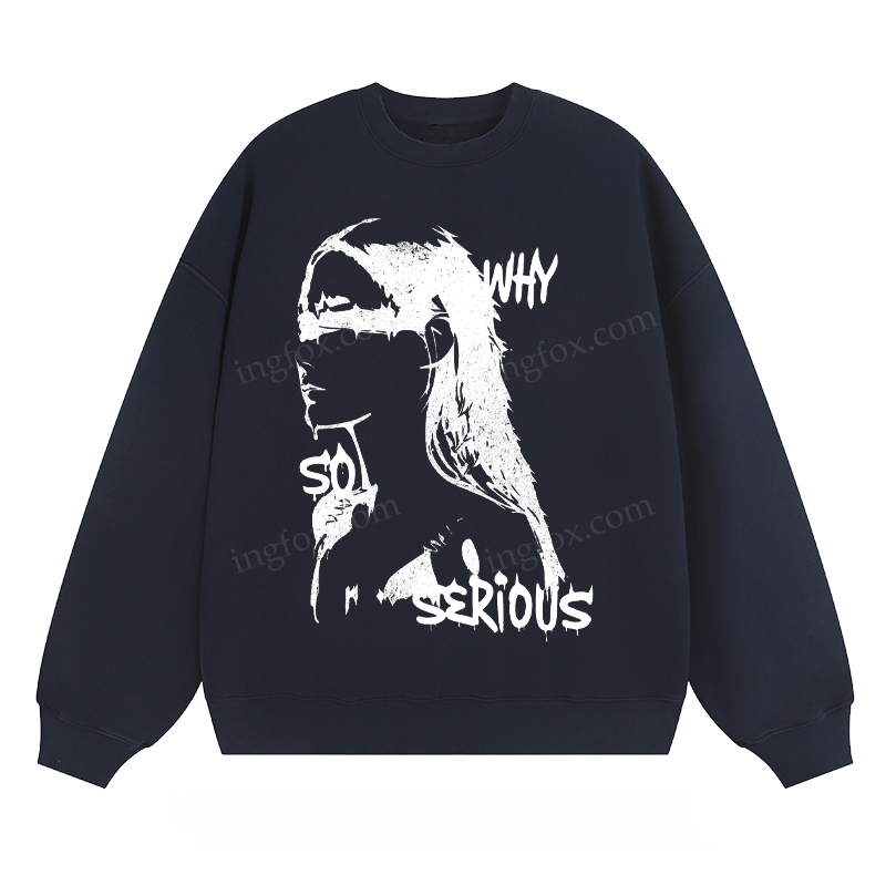 "Why So Serious" Graphic - Classic Unisex Fit Crewneck Sweatshirt