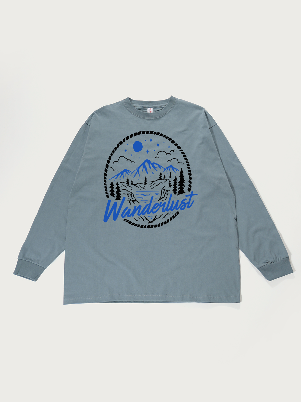 Wanderlust Mountain Night - Unisex Retro Cotton Long Sleeve T-Shirt