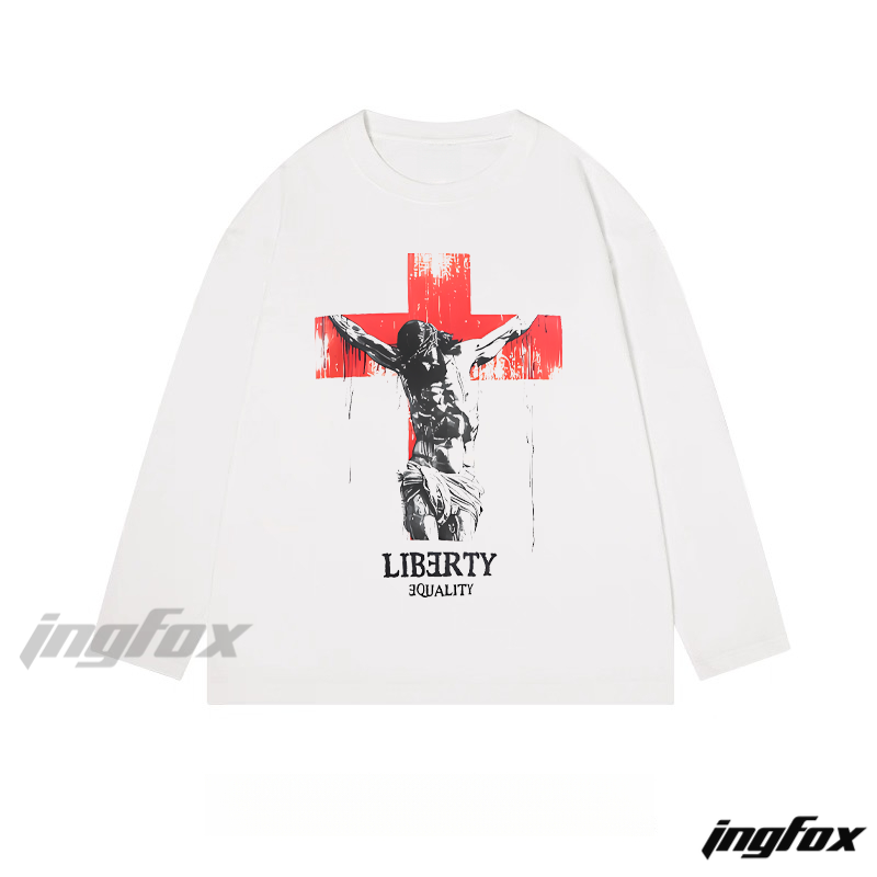 Liberty Equality Cross - Classic Cotton Long Sleeve Tee