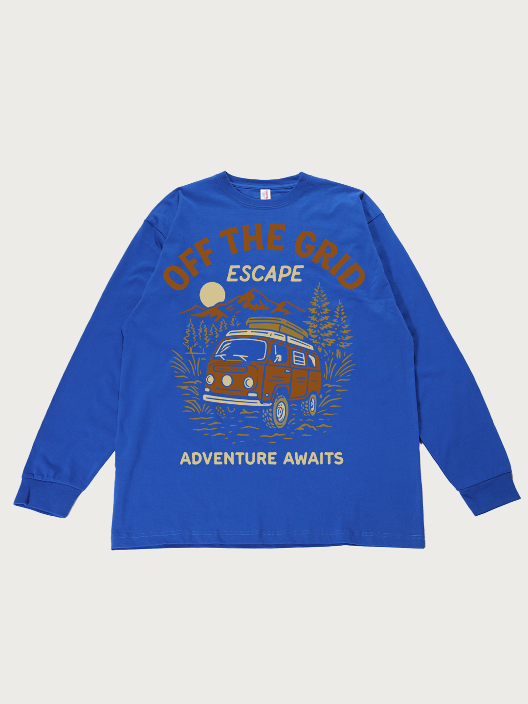 Off The Grid Escape Adventure Awaits - Unisex Retro Cotton Long Sleeve T-Shirt