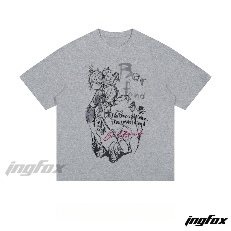 Anime - Style Character Graphic - Loose Fit Short Sleeve T - Shirt