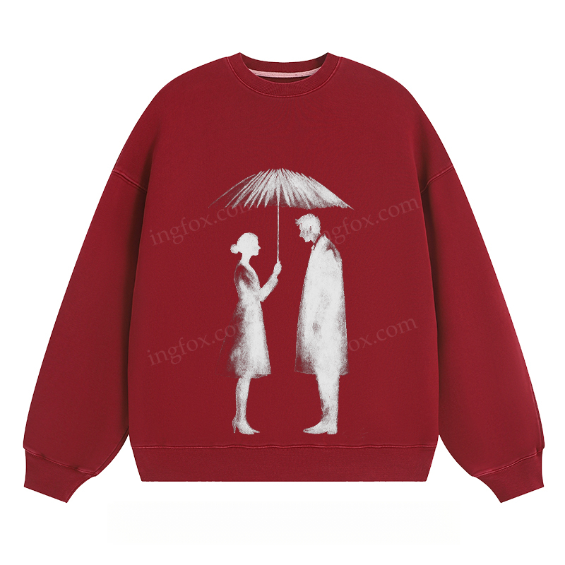 Umbrella Couple - Classic Unisex Fit Crewneck Sweatshirt
