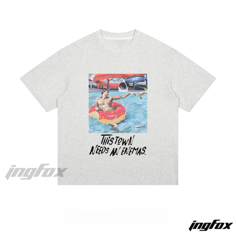 Poolside Scene & Slogan - Loose Fit Short Sleeve T-Shirt