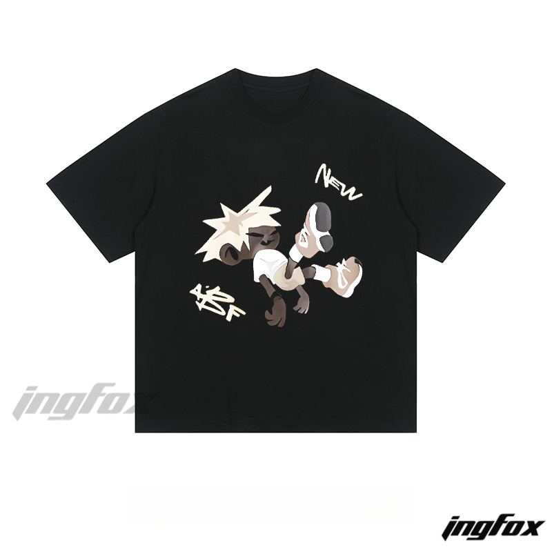 Anime Skater Boy Tee - Loose Fit Short Sleeve T - Shirt