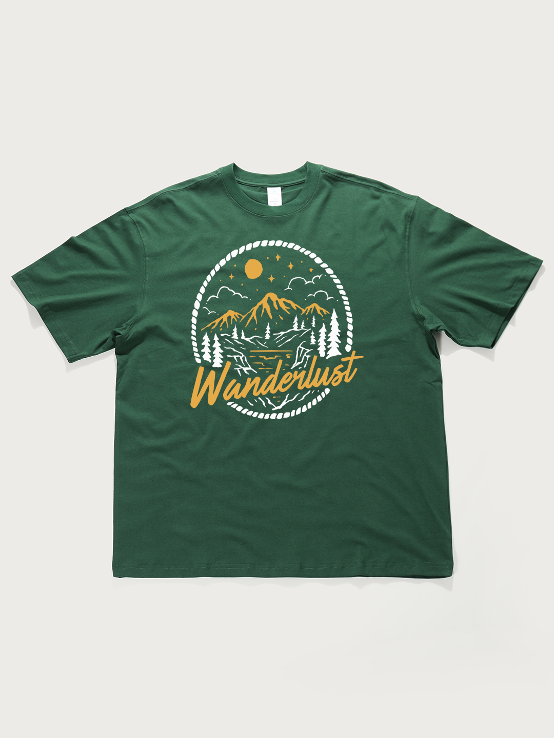 Wanderlust Mountain Night - Unisex Retro Cotton Short Sleeve T-Shirt