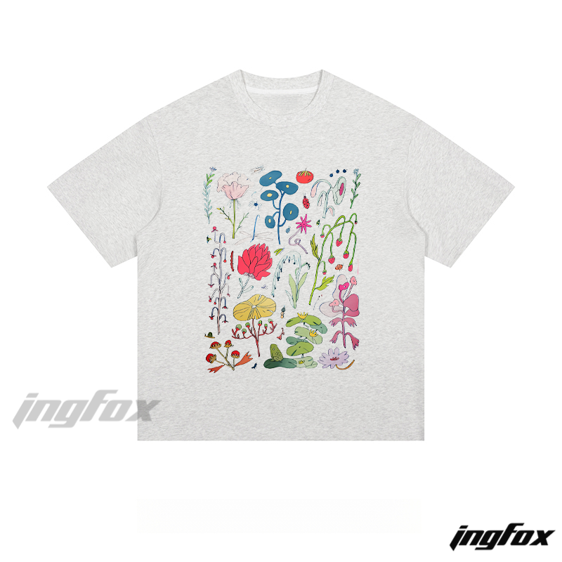 Whimsical Botanical Illustration - Loose Fit Short Sleeve T-Shirt