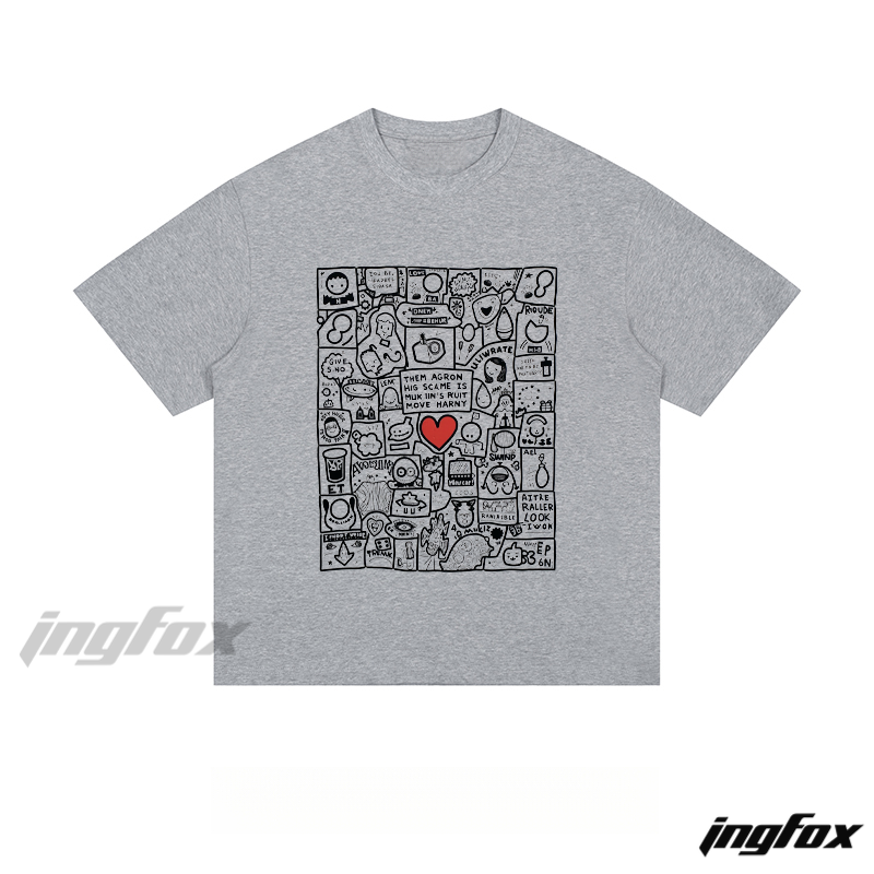 Eclectic Doodle Collage - Loose Fit Short Sleeve T-Shirt