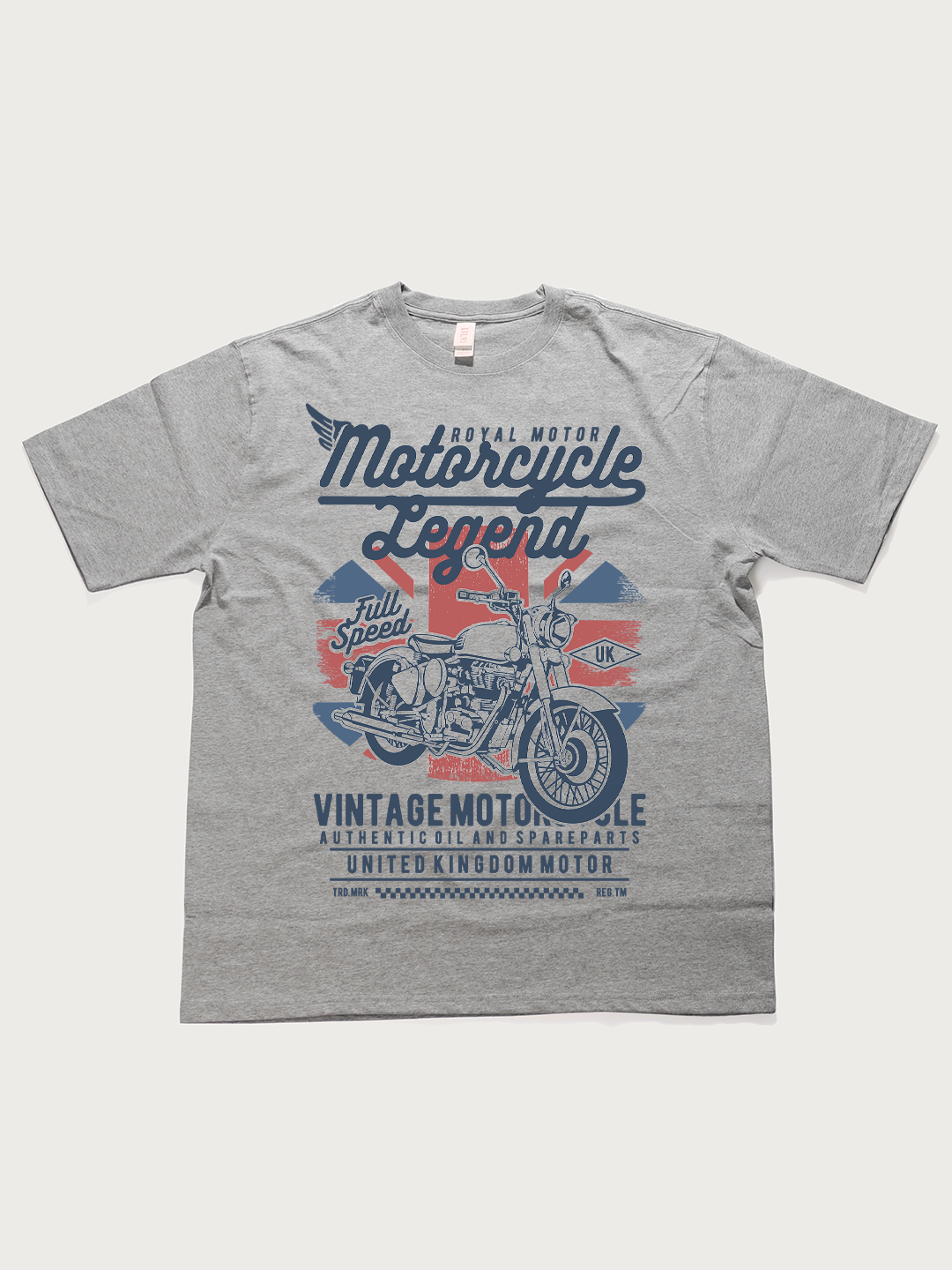 Motorcycle Legend Royal Motor UK - Unisex Retro Cotton Short Sleeve T-Shirt