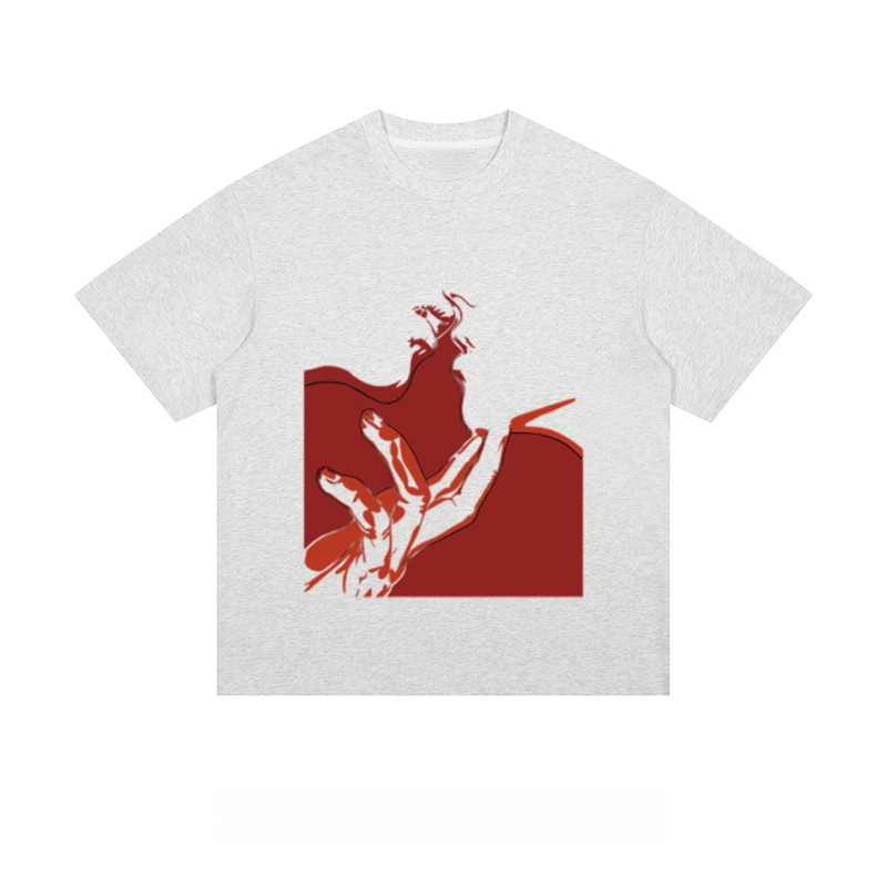 Abstract Hand & Silhouette - Loose Fit Short Sleeve T - Shirt