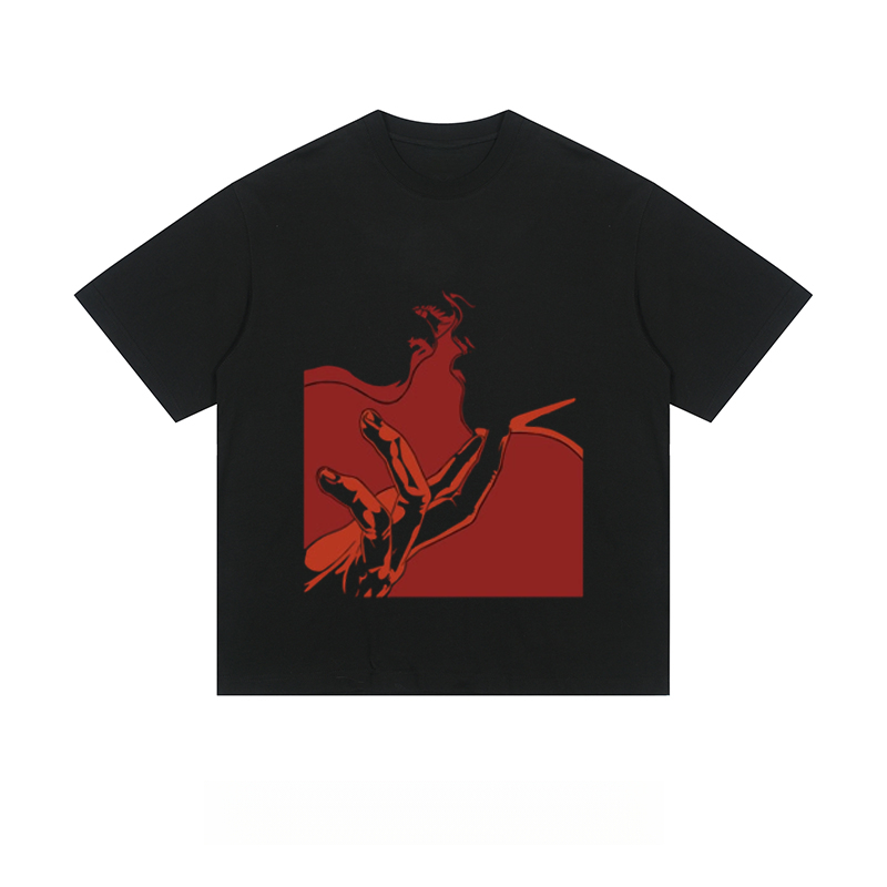 Abstract Hand & Silhouette - Loose Fit Short Sleeve T - Shirt