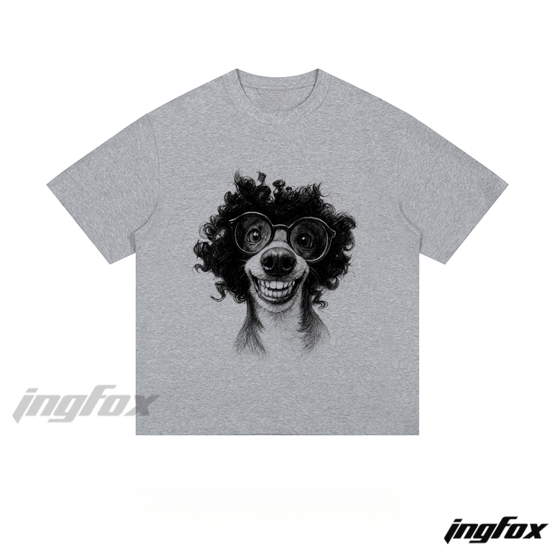 Curly Wig Dog - Loose Fit Short Sleeve T-Shirt
