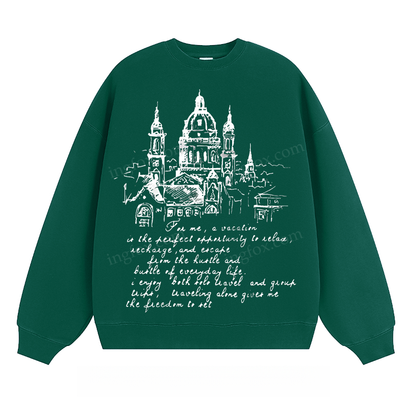 European Architecture & Travel Quote - Classic Unisex Fit Crewneck Sweatshirt