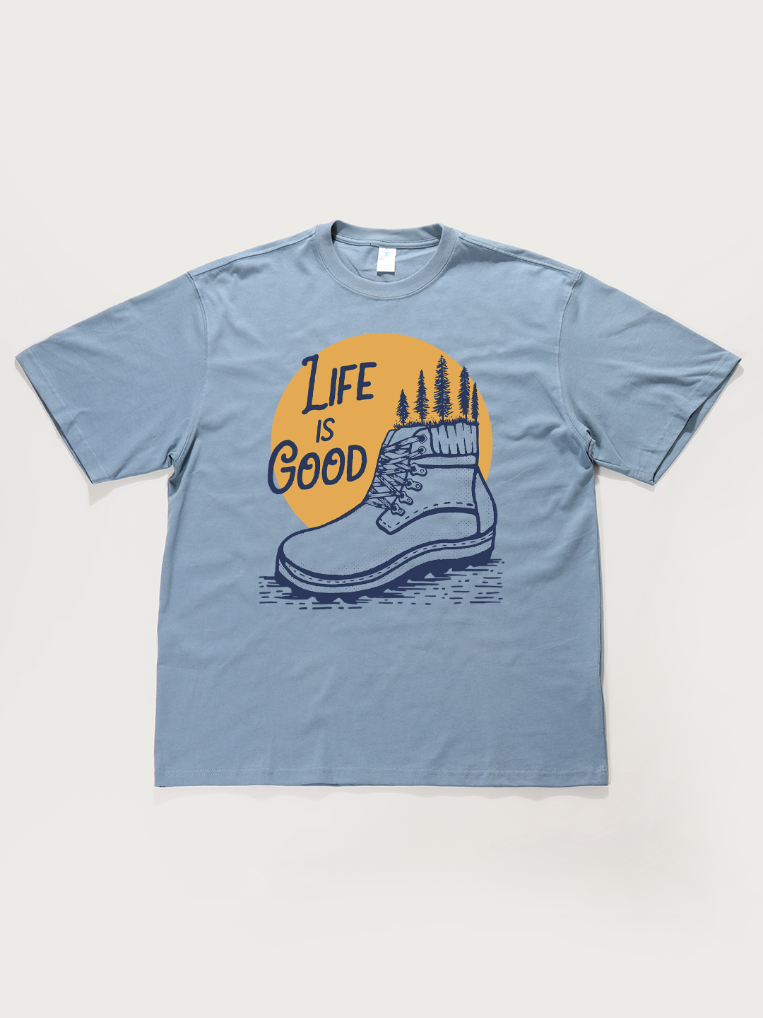 Life Is Good Outdoor Boot - Unisex Retro Cotton Short Sleeve T-Shirt