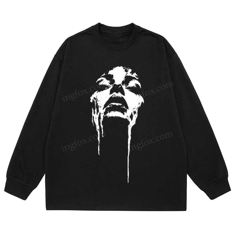 Gothic Face - Classic Unisex Fit Cotton Long Sleeve Tee