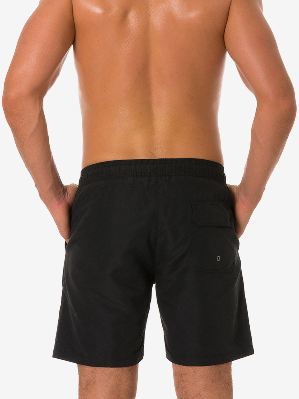 Men's Casual Summer Solid Color Beach Shorts Swimming Trunks