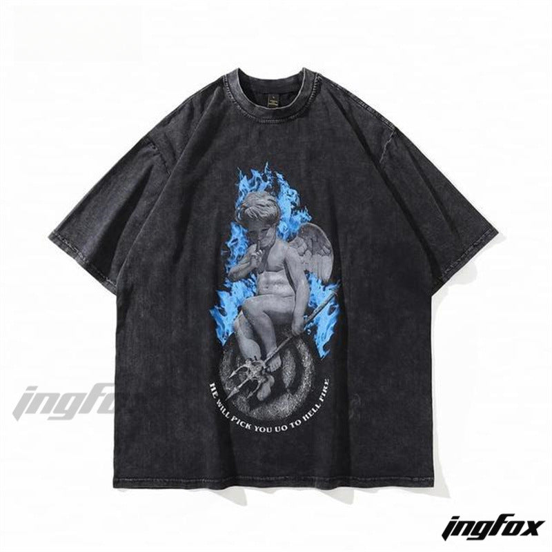 Angel of Hell Gothic - Vintage Washed Oversized T-Shirt