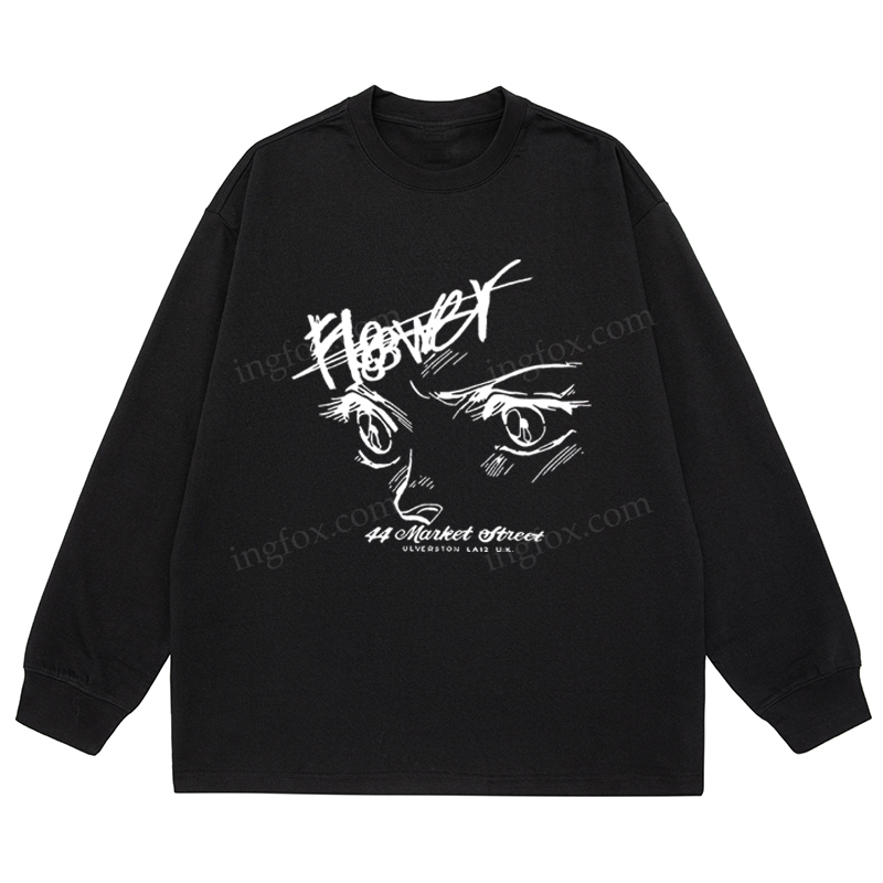 Anime Eyes "Flower" - Classic Unisex Fit Cotton Long Sleeve Tee