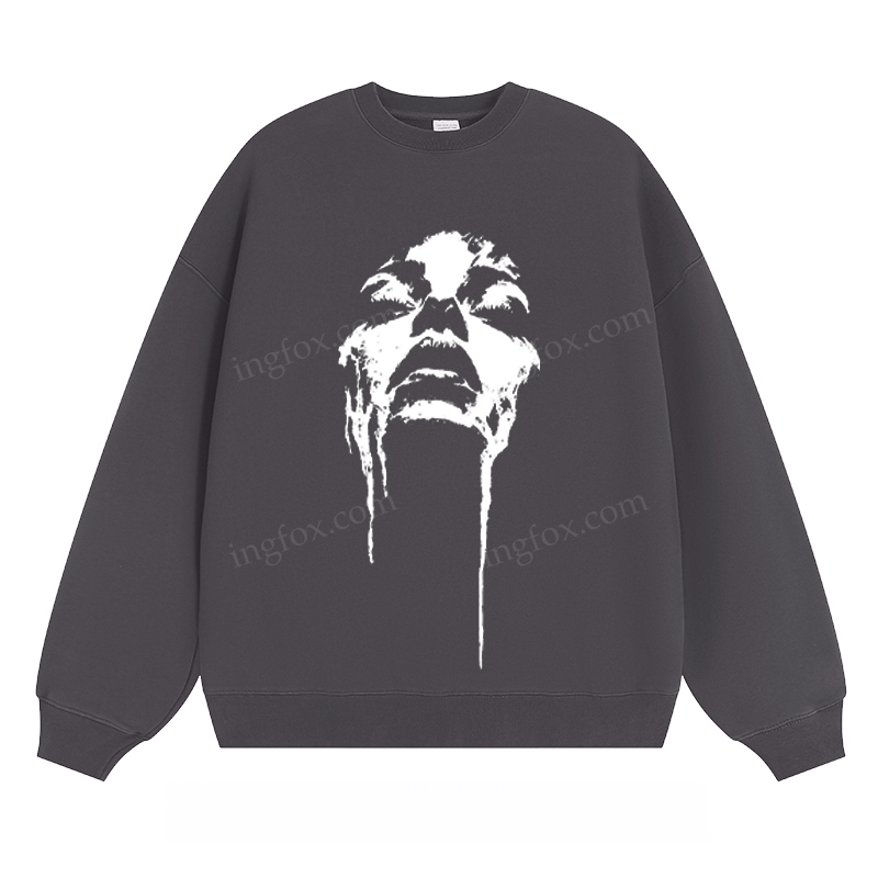 Artistic Face Graphic - Classic Unisex Fit Crewneck Sweatshirt