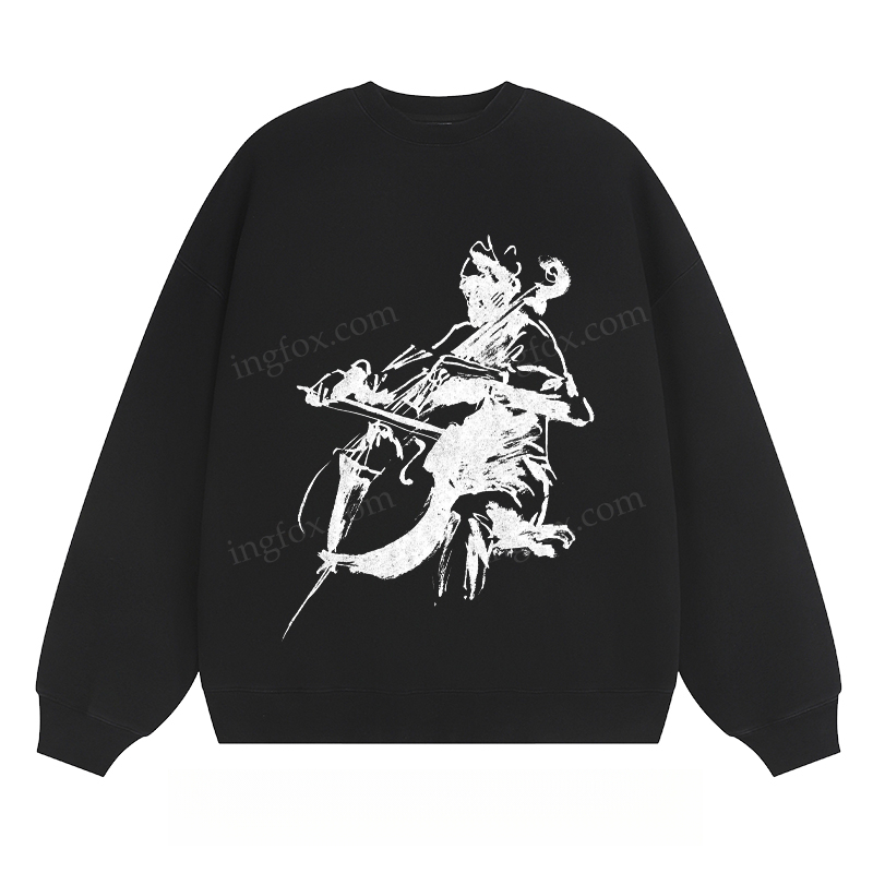 Cello Player Sketch - Classic Unisex Fit Crewneck Sweatshirt