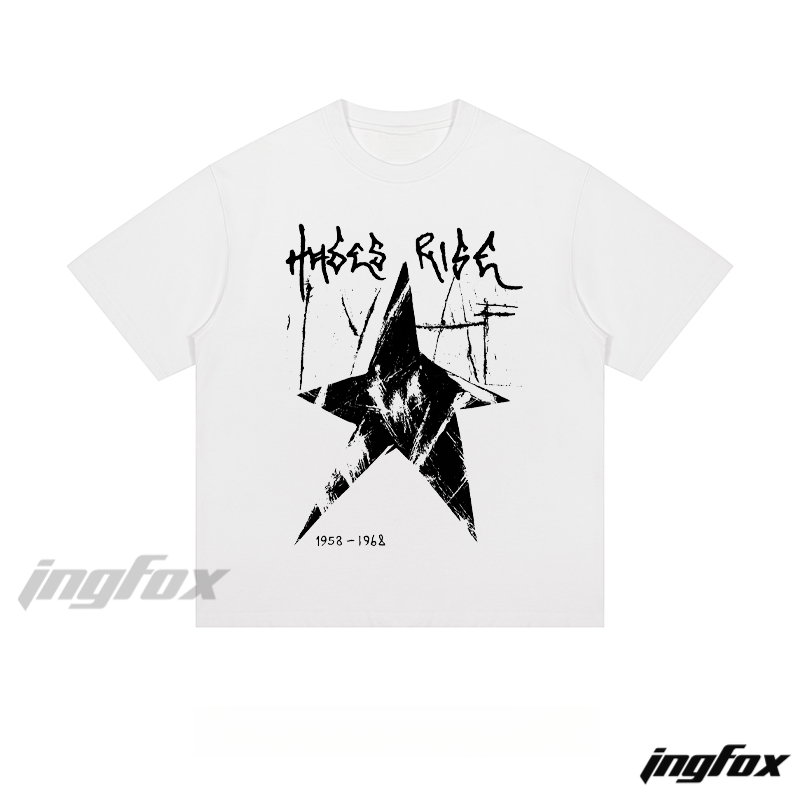 "THEY RISE" Star & Dates - Loose Fit Short Sleeve T-Shirt