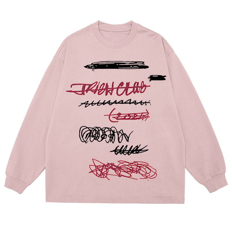 Graffiti - Style Scribble - Classic Unisex Fit Cotton Long Sleeve Tee