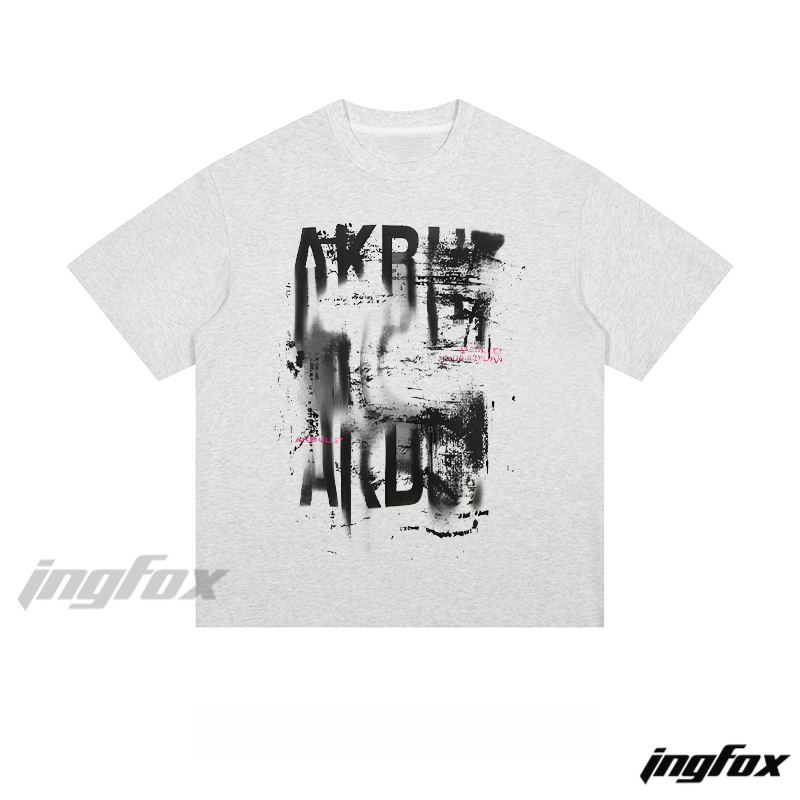 Grunge Text - Loose Fit Short Sleeve T - Shirt