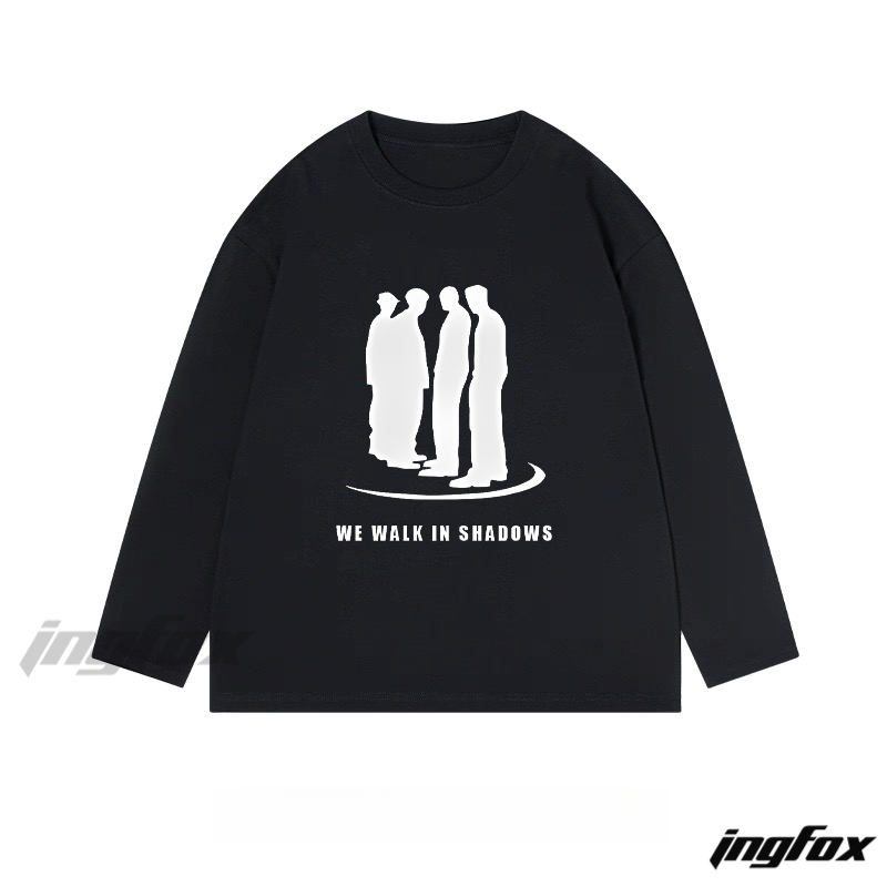 "We Walk in Shadows" Silhouette - Classic Cotton Long Sleeve Tee