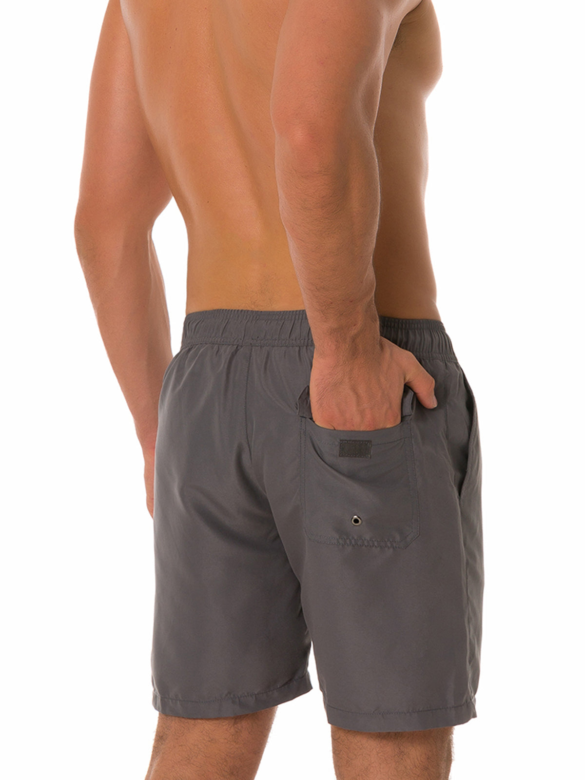 Men's Casual Summer Solid Color Beach Shorts Swimming Trunks