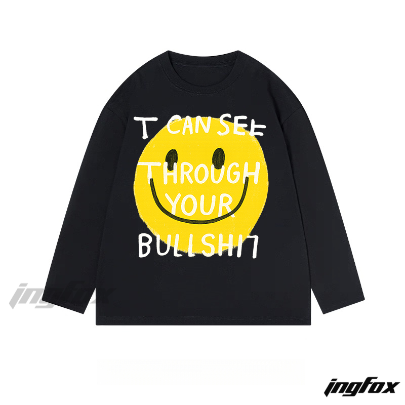 Smiley Sarcasm - Classic Cotton Long Sleeve Tee