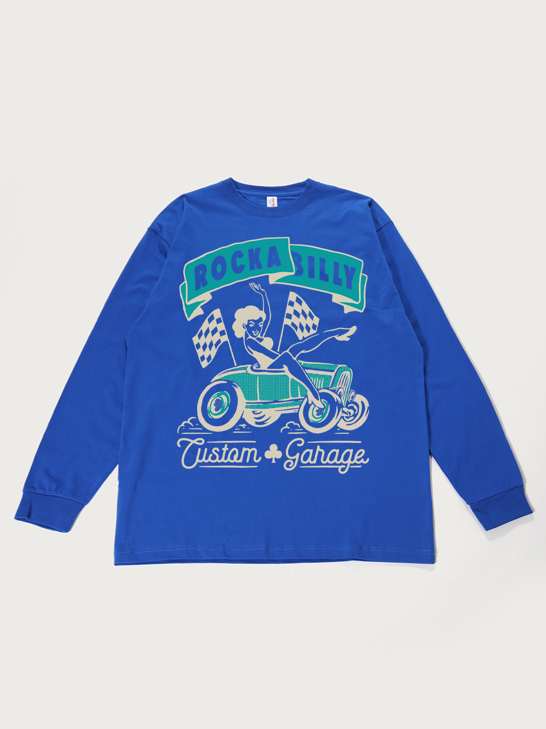 Rockabilly Custom Garage - Unisex Retro Cotton Long Sleeve T-Shirt