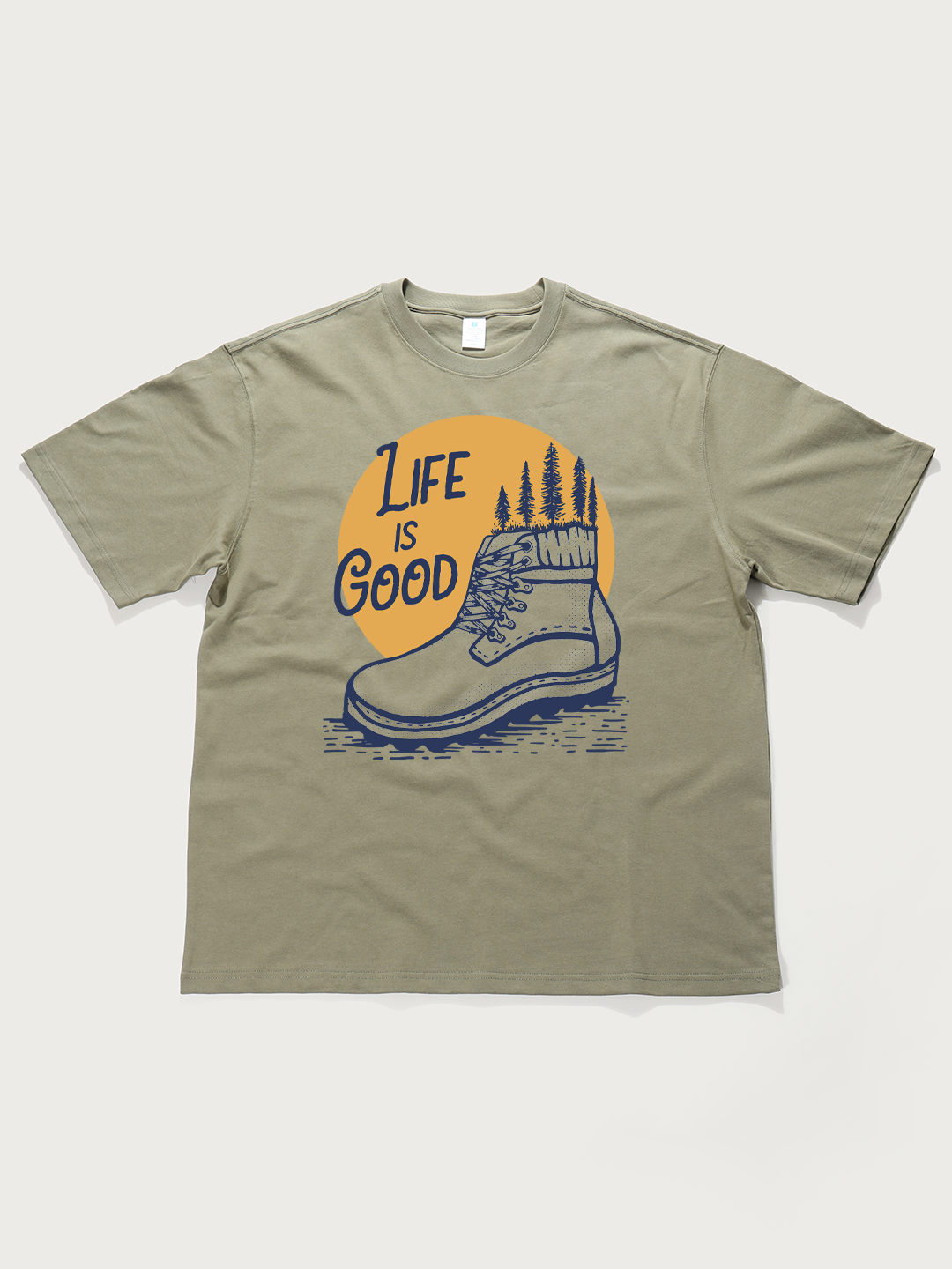 Life Is Good Outdoor Boot - Unisex Retro Cotton Short Sleeve T-Shirt