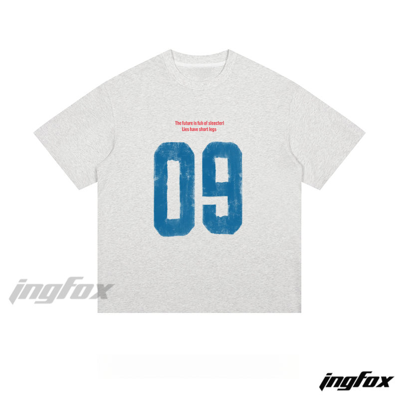Vintage Number "09" - Loose Fit Short Sleeve T - Shirt