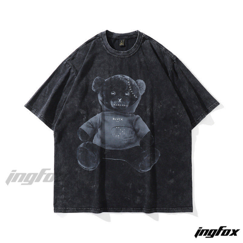 Mended Teddy - Vintage Washed Oversized T-Shirt