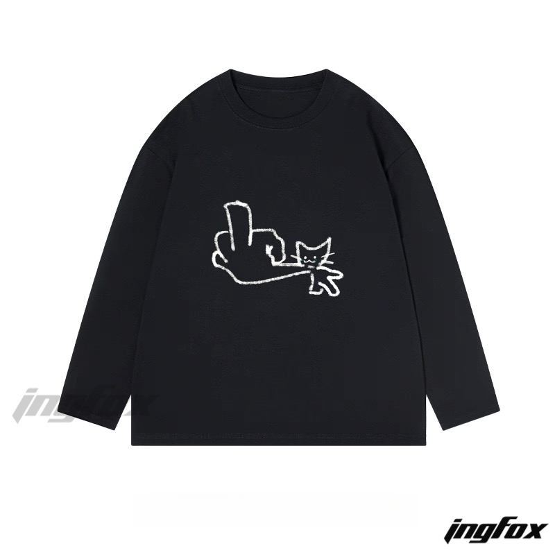 Hand And Cat - Classic Cotton Long Sleeve Tee