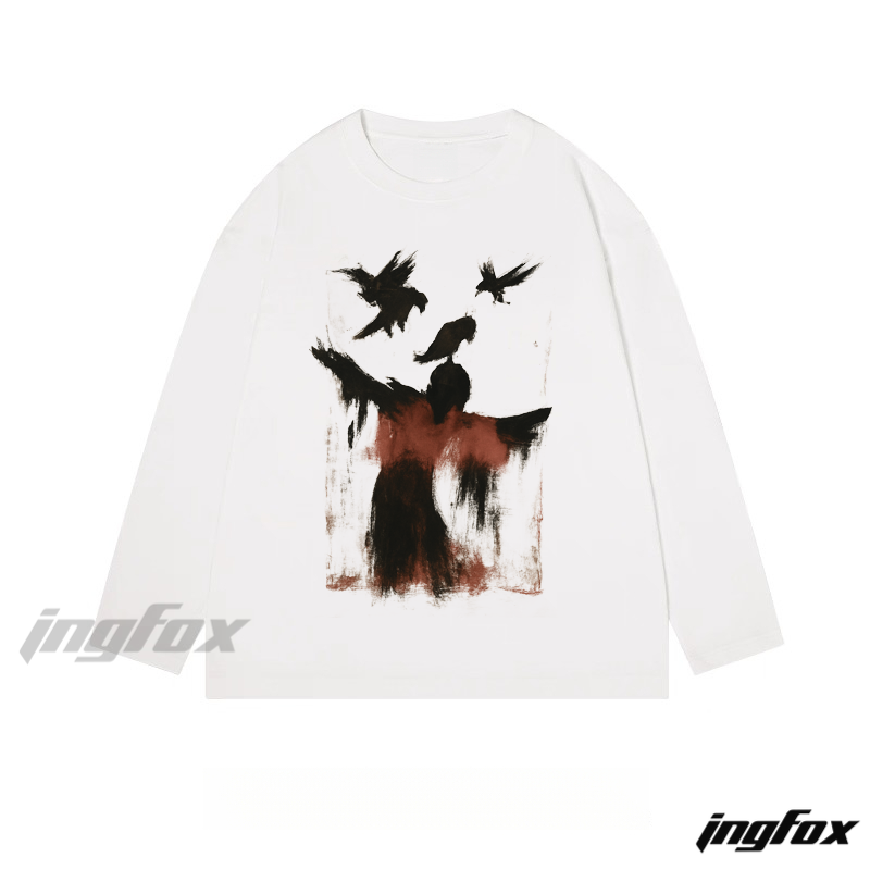 Avian Figure Art - Classic Cotton Long Sleeve Tee